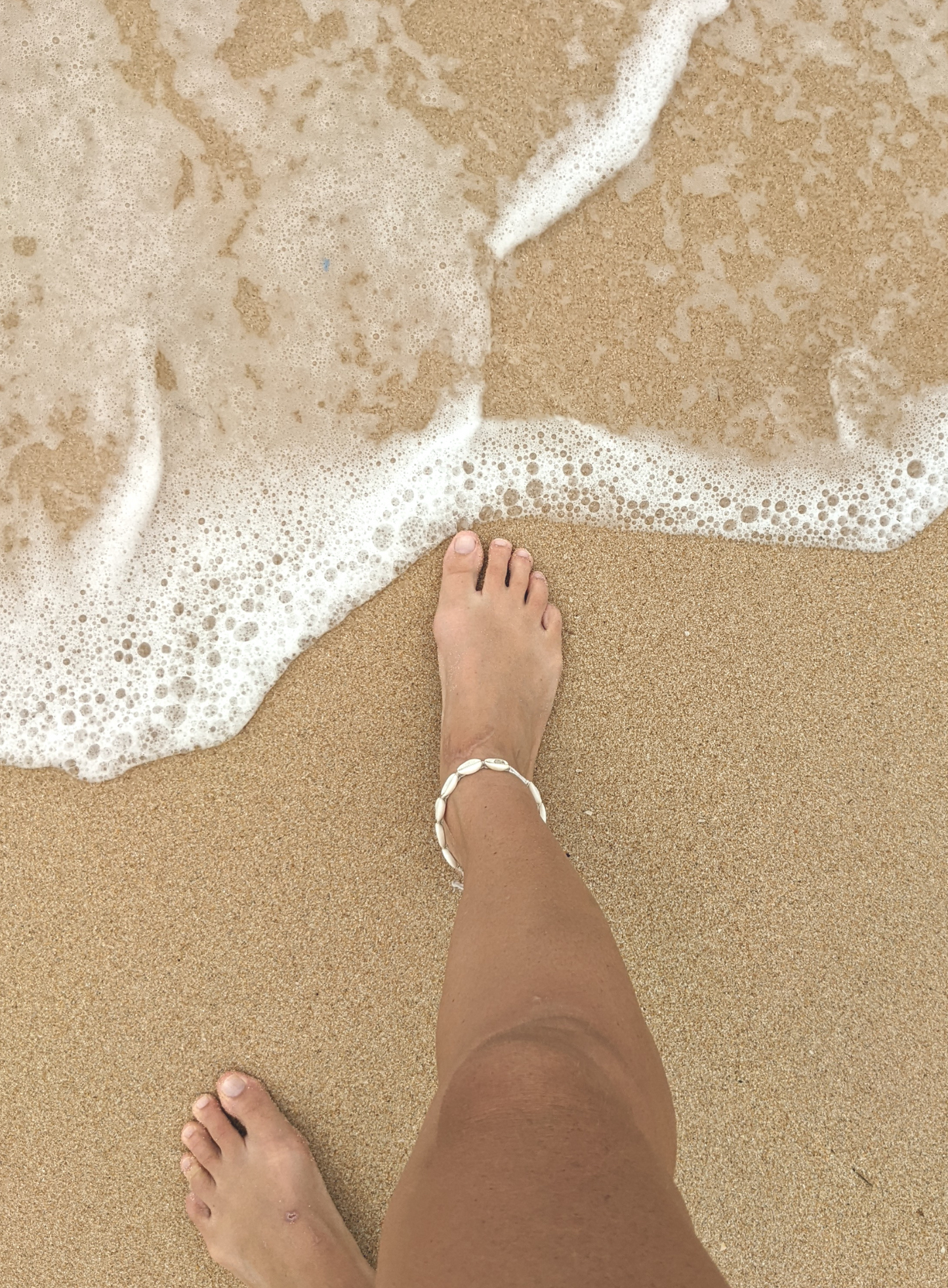 Cowrie shell anklet