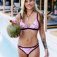 Sustainable Pink Floral Reversible full coverage Bikini