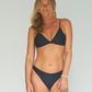 Sustainable swimwear reversible black cheeky bikini bottom  