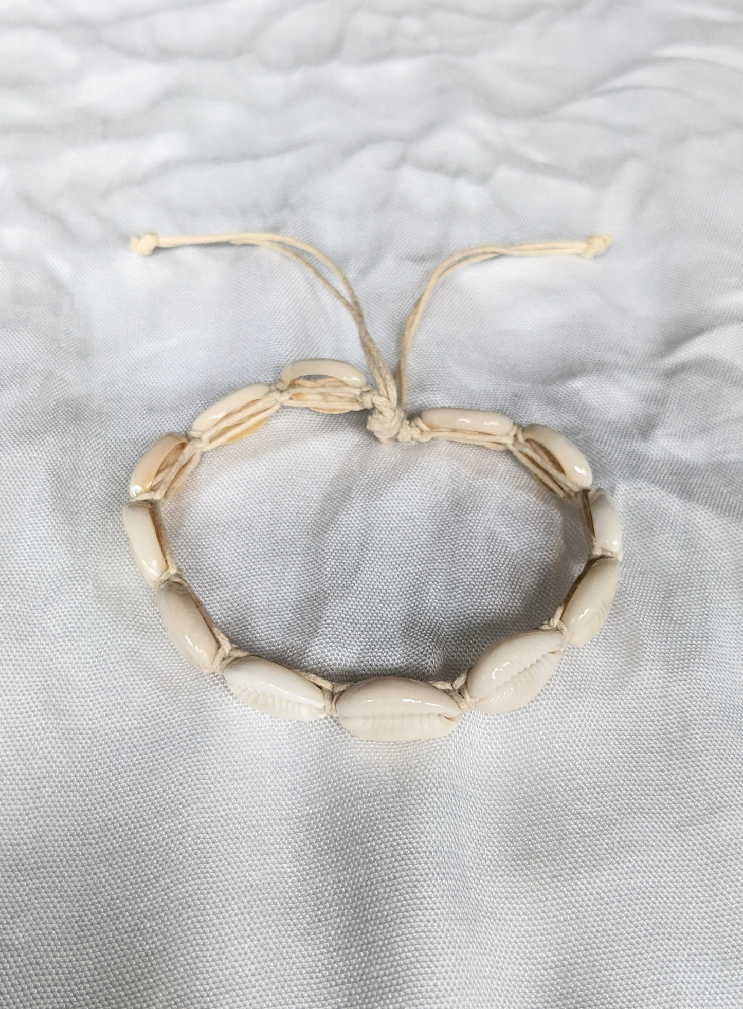 Cowrie shell anklet