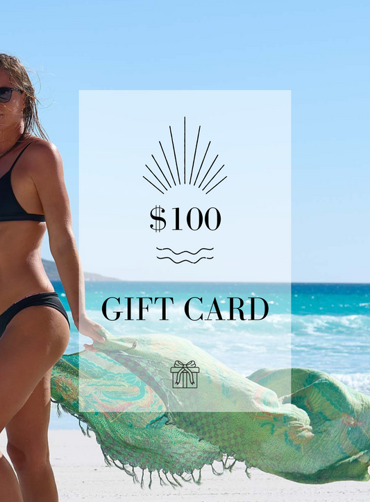 Sustainable swimwear gift card for reversible bikinis, one piece swimwear or surf suits, $100