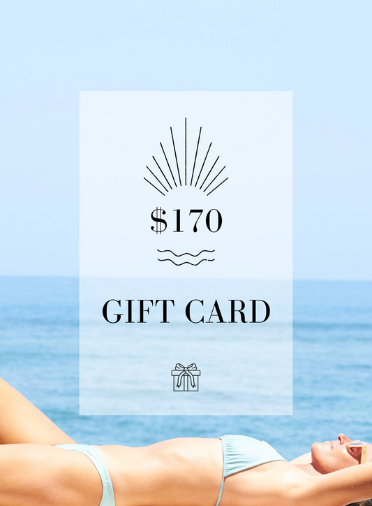 Sustainable swimwear gift card for reversible bikinis, one piece swimwear or surf suits, $170