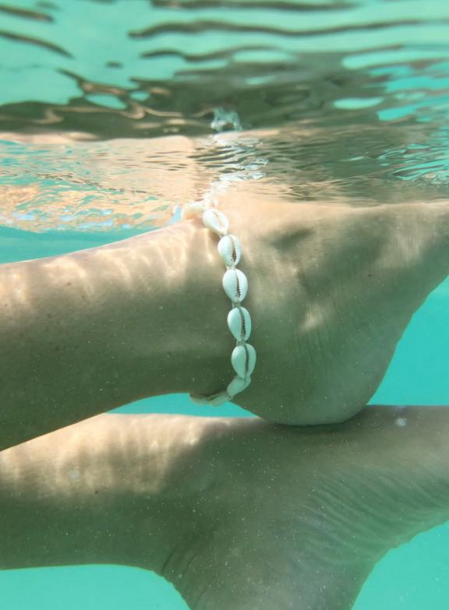 Cowrie shell anklet
